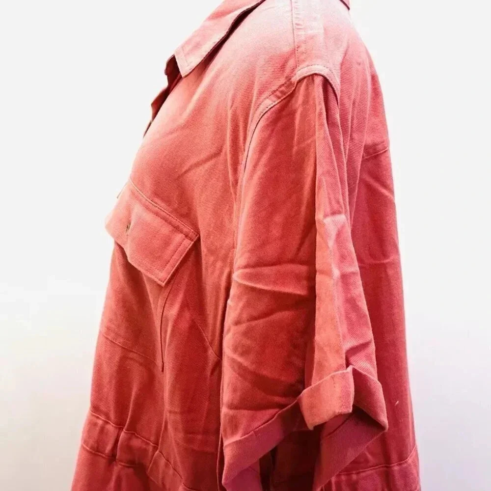 NWT CROFT & BARROW Women Short Sleeve Pullover Collared Draw String Dress Sz 3X - Picture 9 of 15